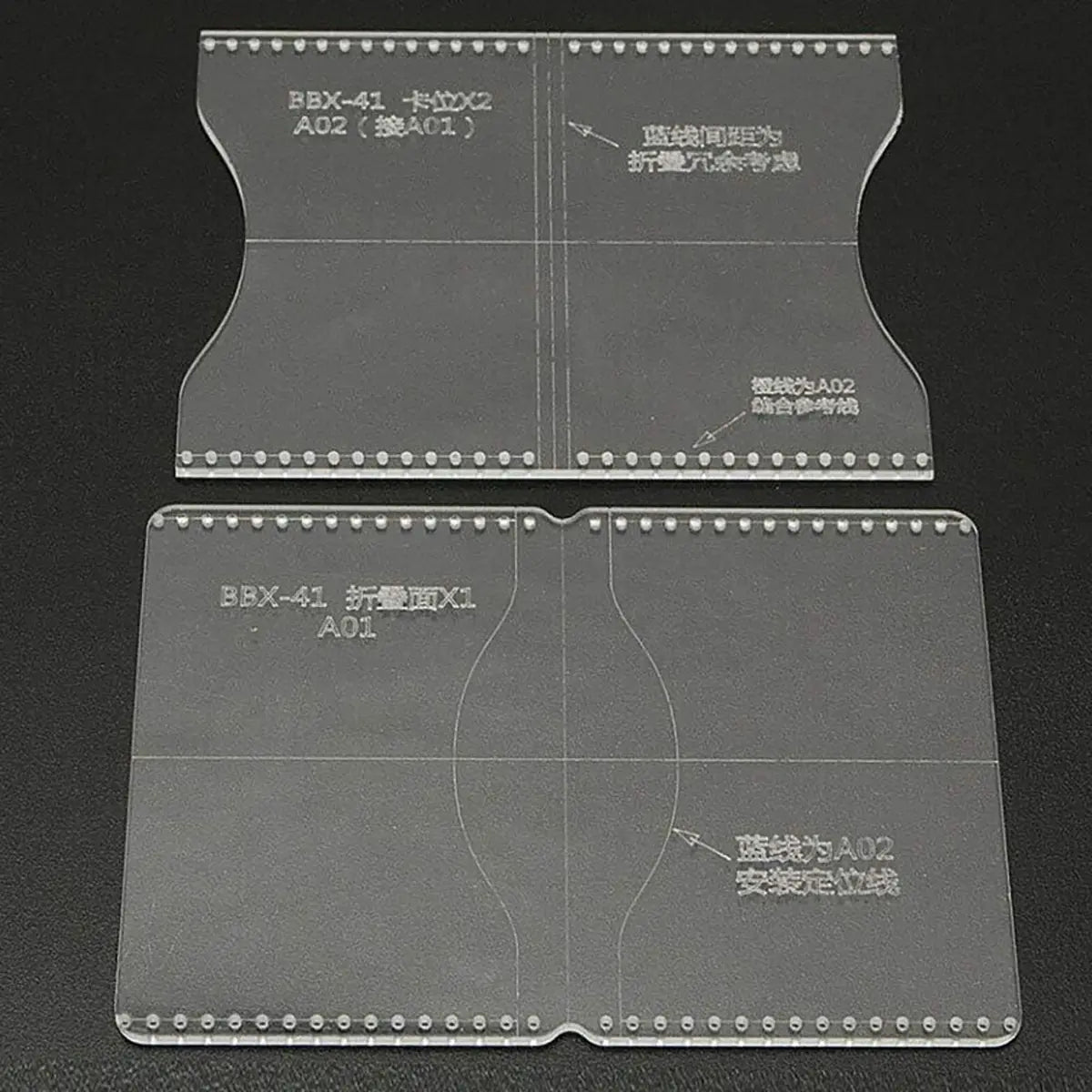 Leather Card Holder Acrylic Template.
