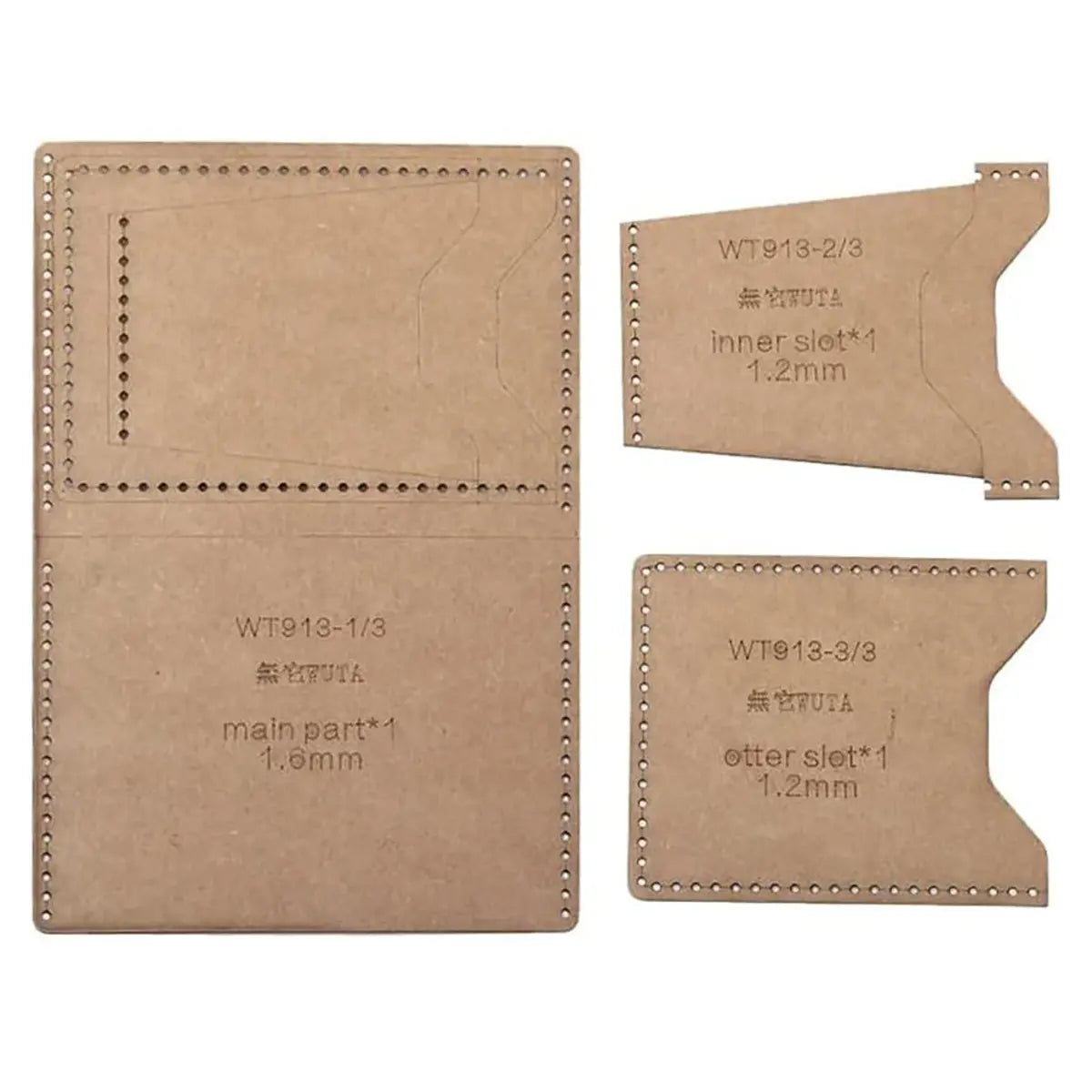 Leather Card Wallet V1 Acrylic Template.