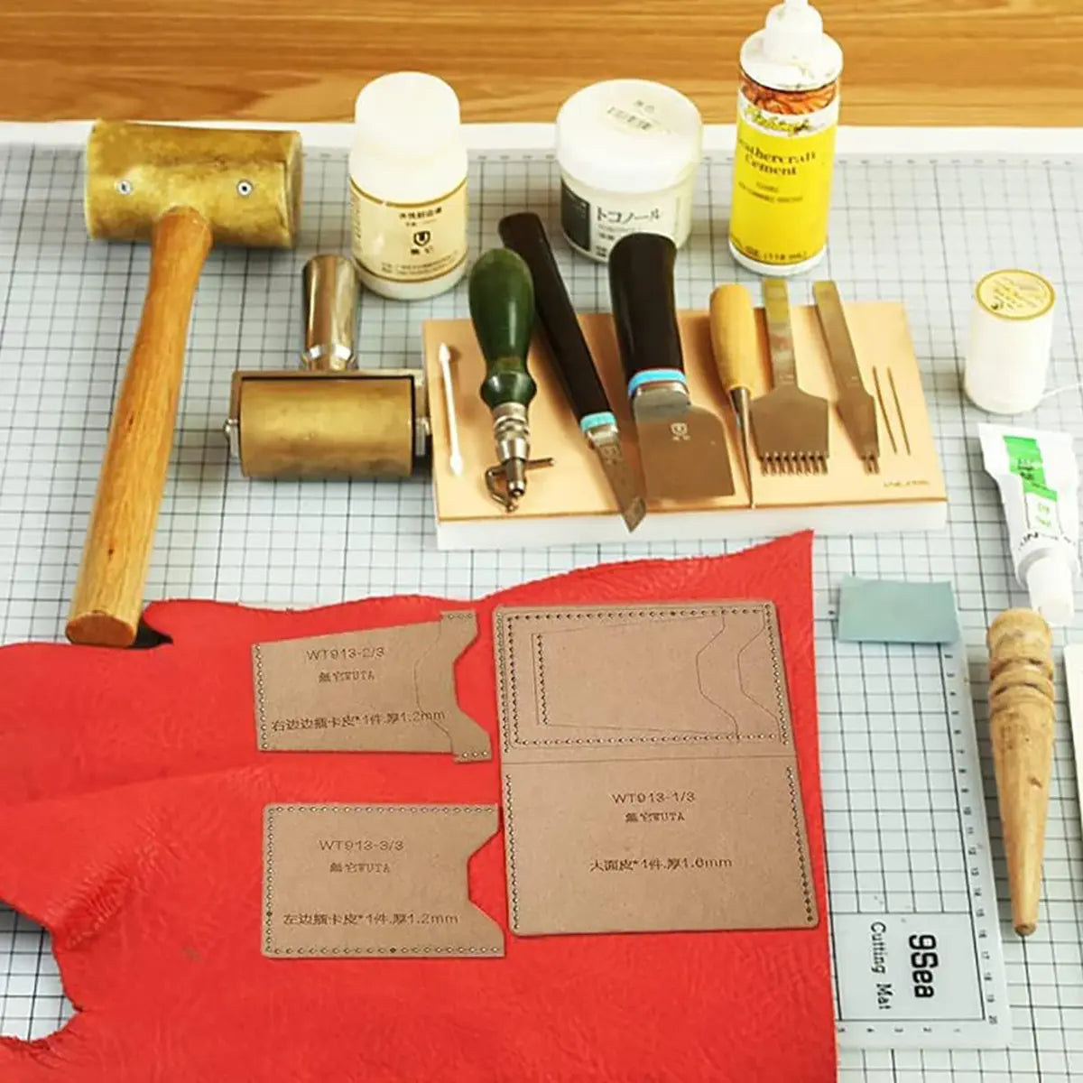 Leather Card Wallet V1 Acrylic Template.