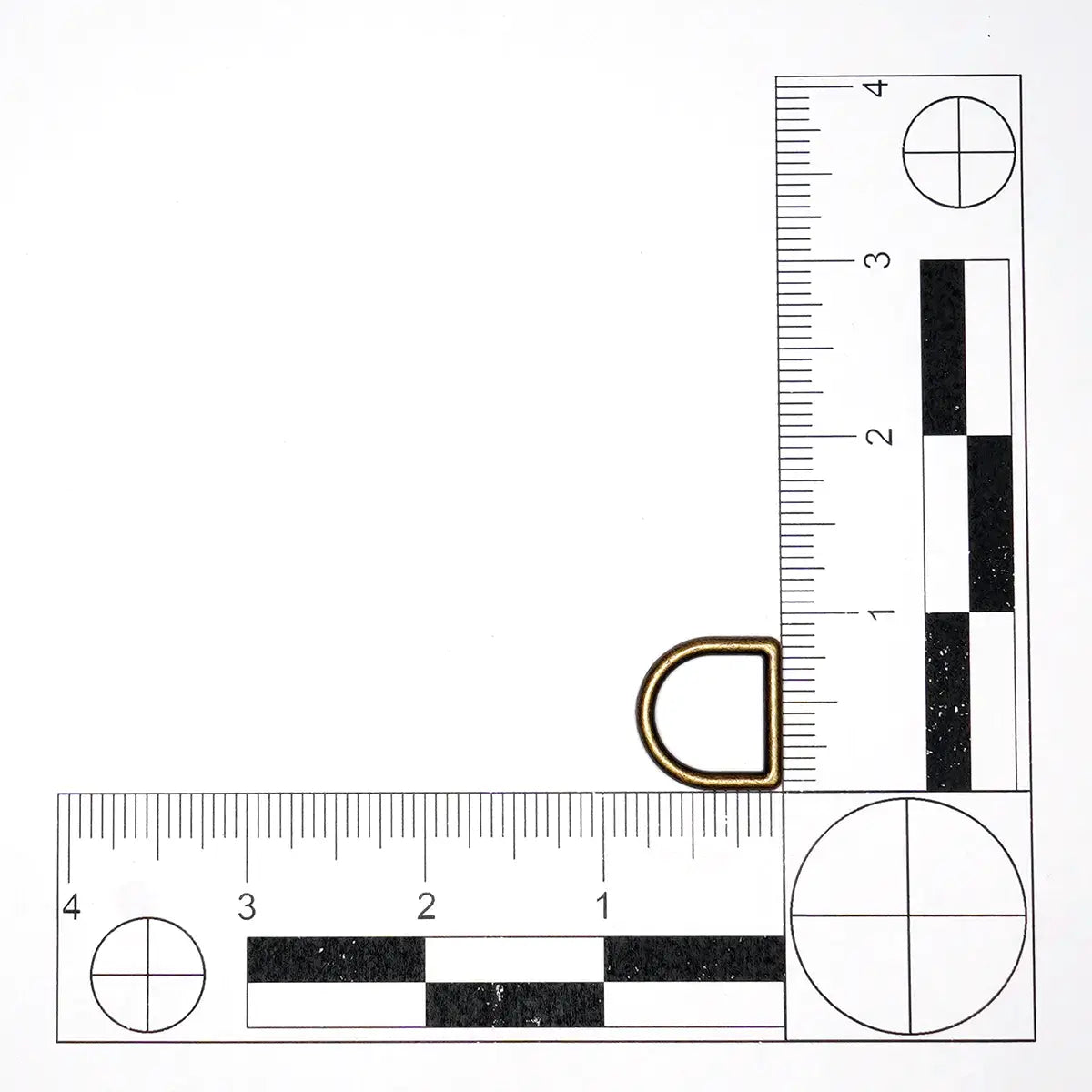 Antique Brass Cast D-Ring, 5/8 Inch, 2 Pack.