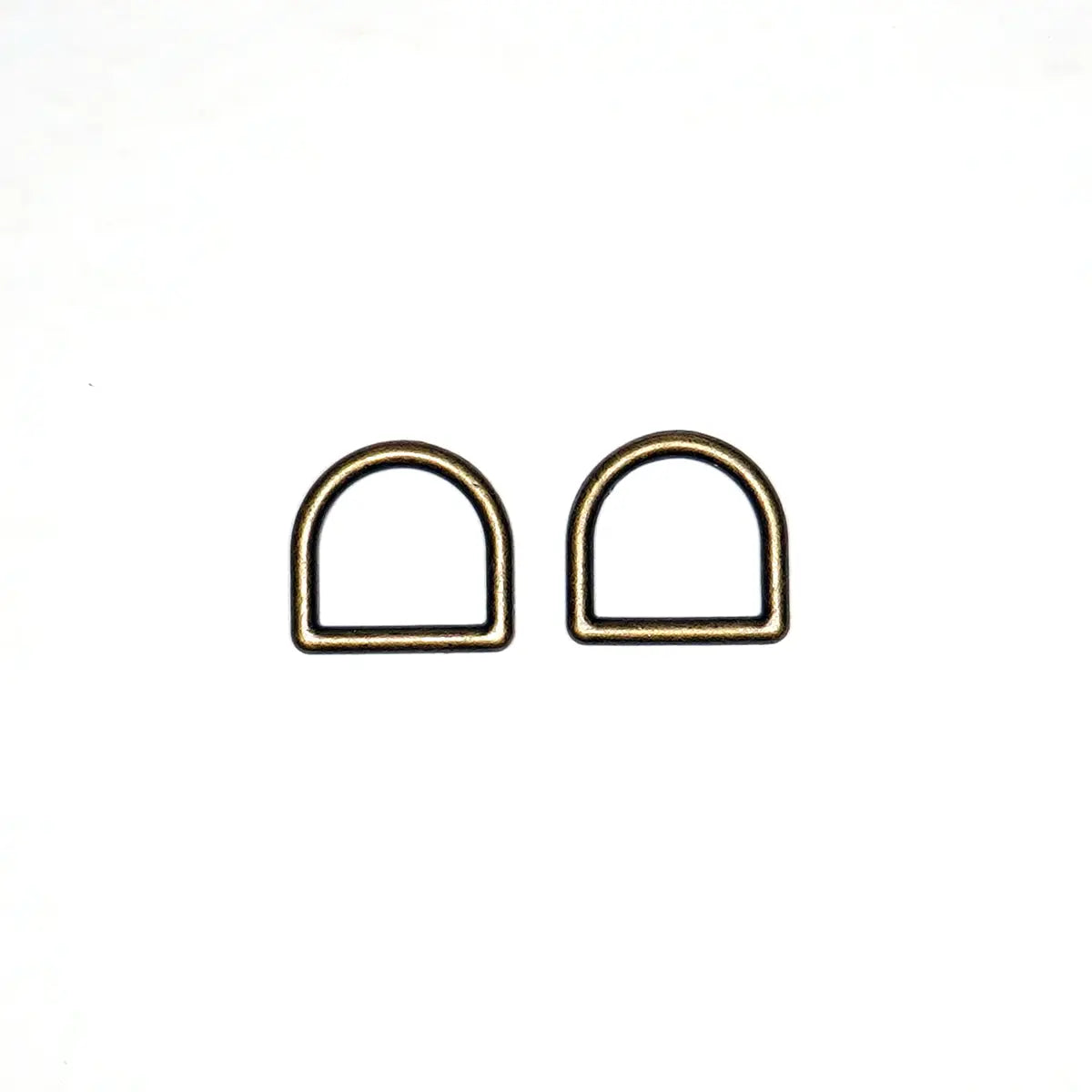 Antique Brass Cast D-Ring, 5/8 Inch, 2 Pack.