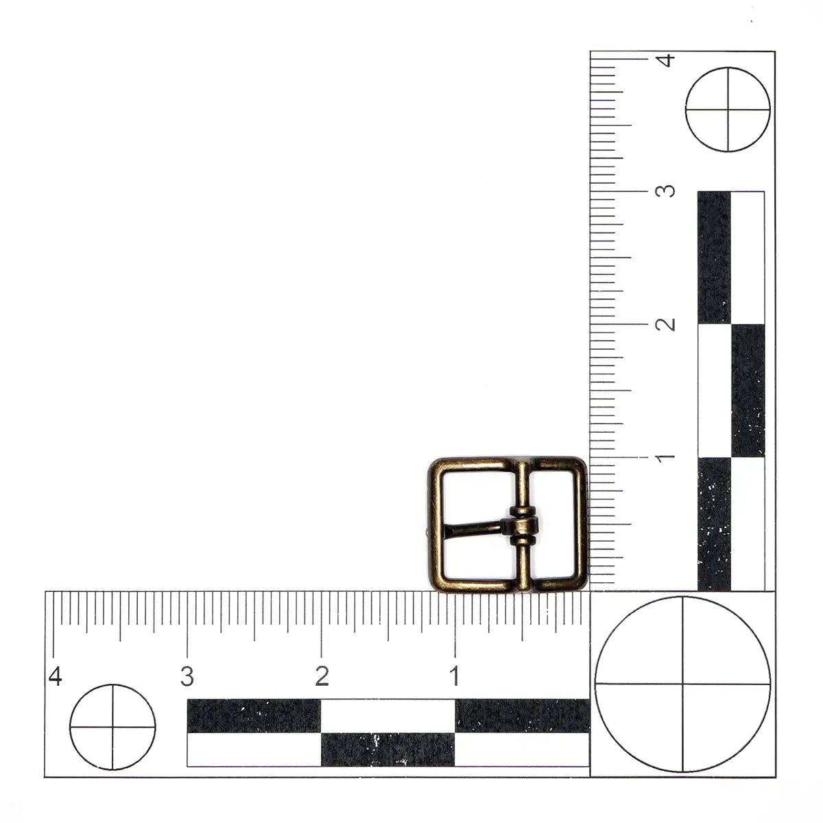 Antique Brass Center Bar Buckle, 3/4 Inch.