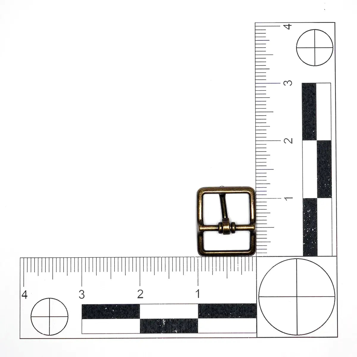 Antique Brass Center Bar Buckle, 3/4 Inch.