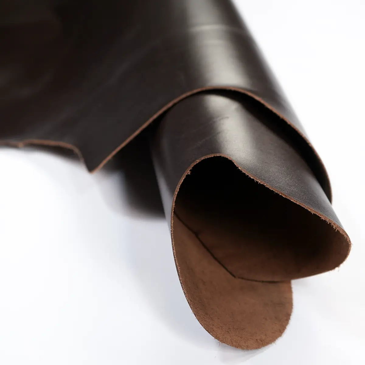 Chocolate Buffalo Calf 3-4oz Leather Piece