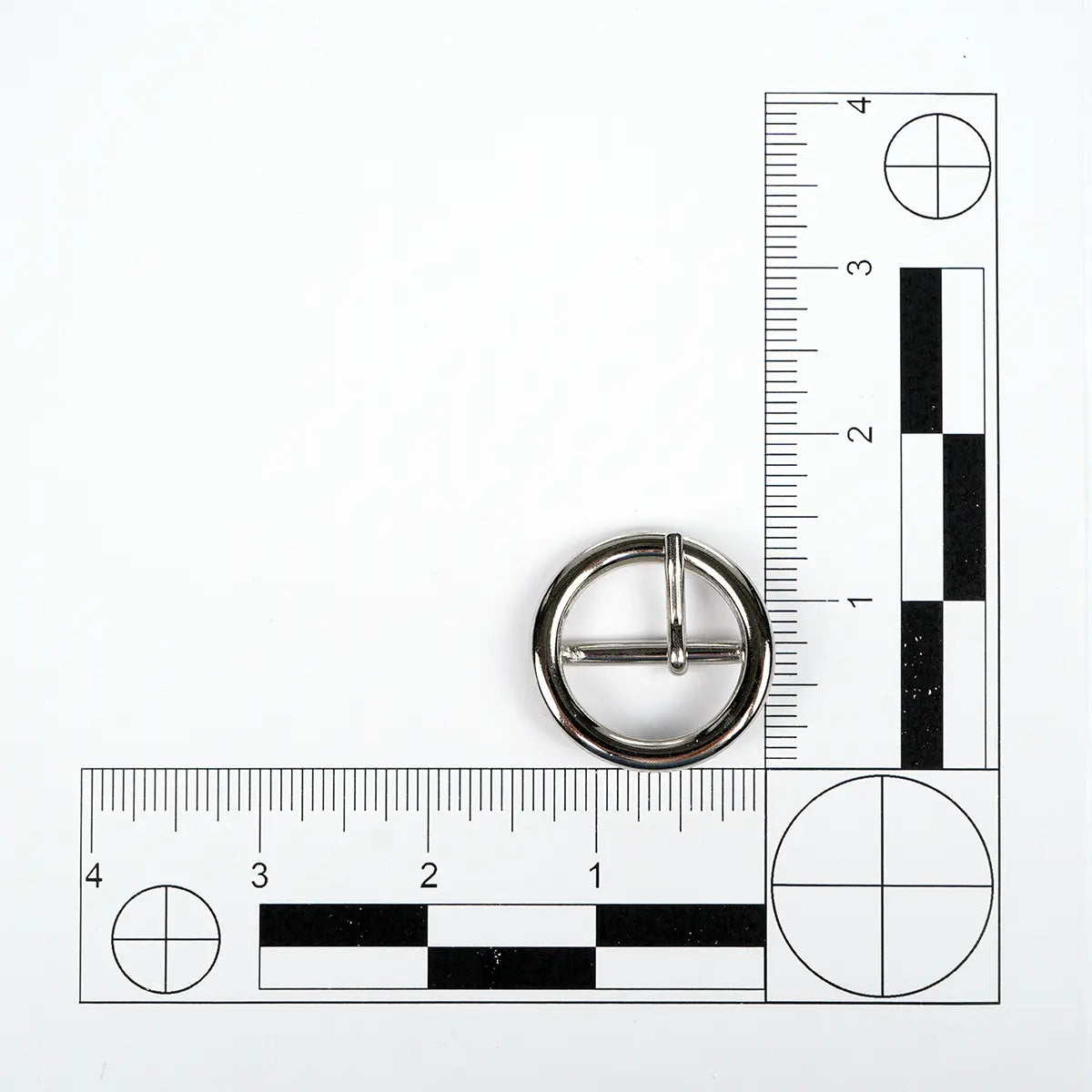 Nickel Circle Buckle 1 Inch