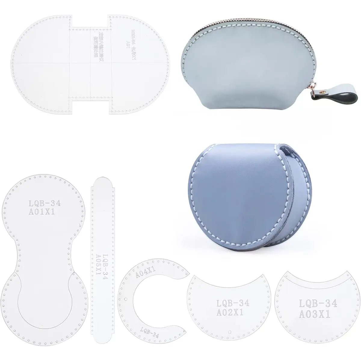 Leather Coin Purse Acrylic Template.