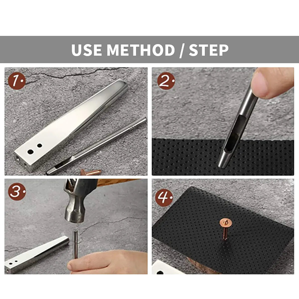Copper Rivet Setter Tool for Leathercraft.