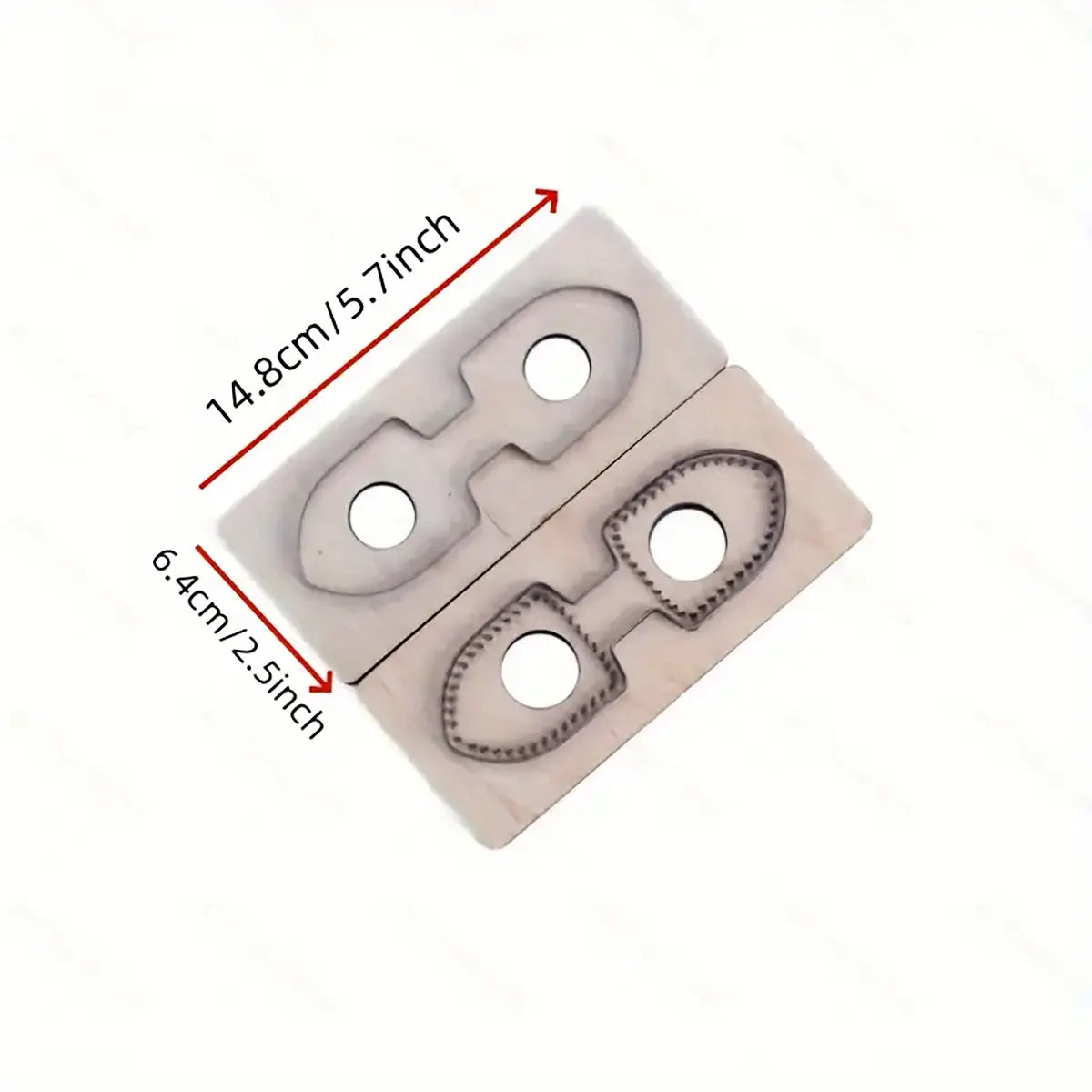 Crest Keychain Die Cutter Knife Mold with stitching teeth.