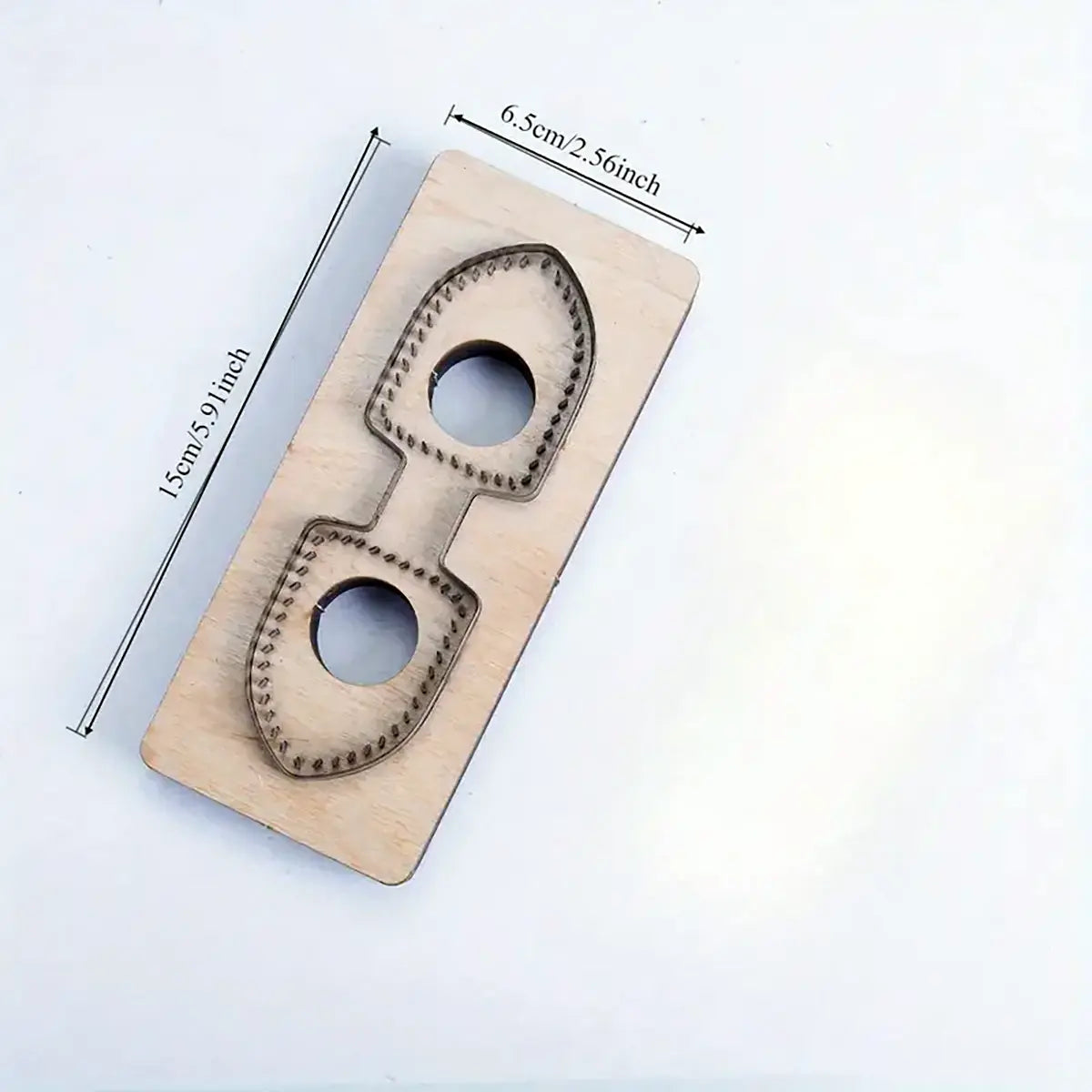 Crest Keychain Leather Die Cutter with stitching knifes.