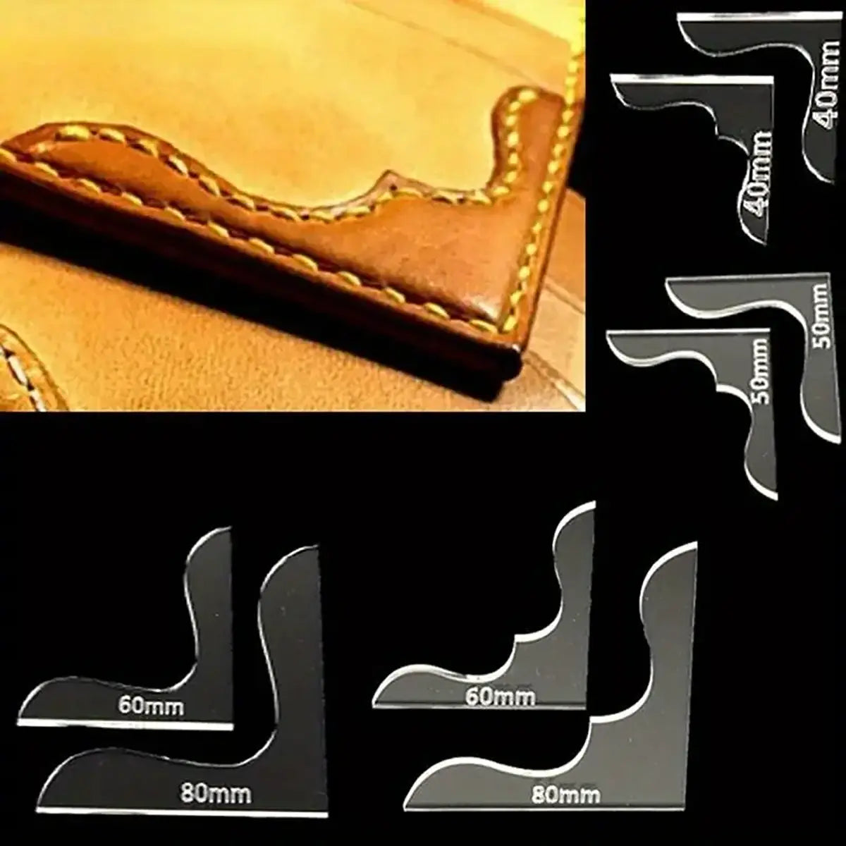 Decorative Corner Acrylic Templates 8 Pack