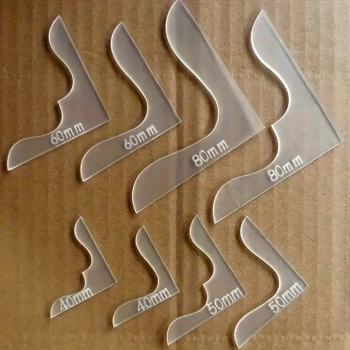 Decorative Corner Acrylic Templates 8 Pack