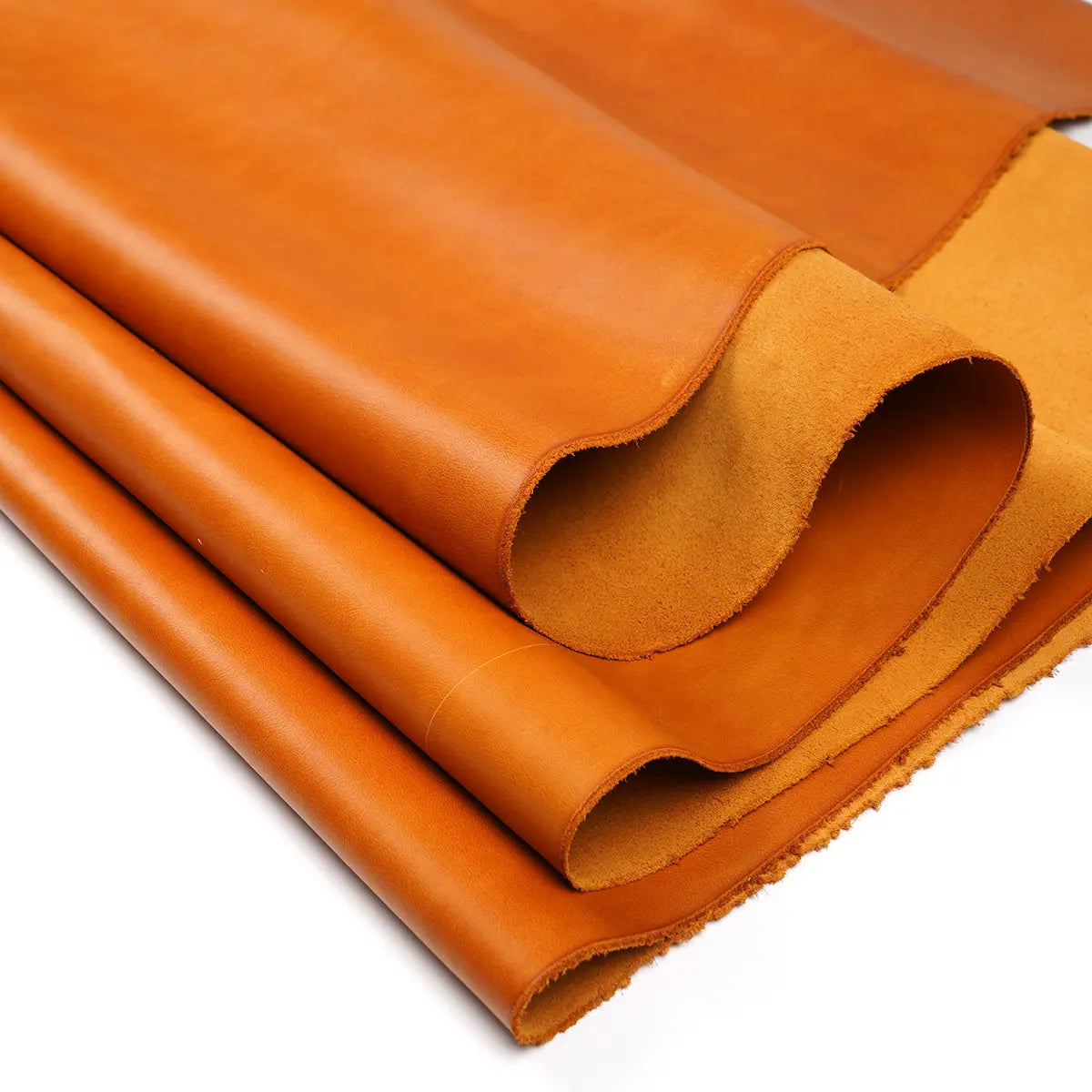 Tan Designer Side Bag Leather 3-4oz.