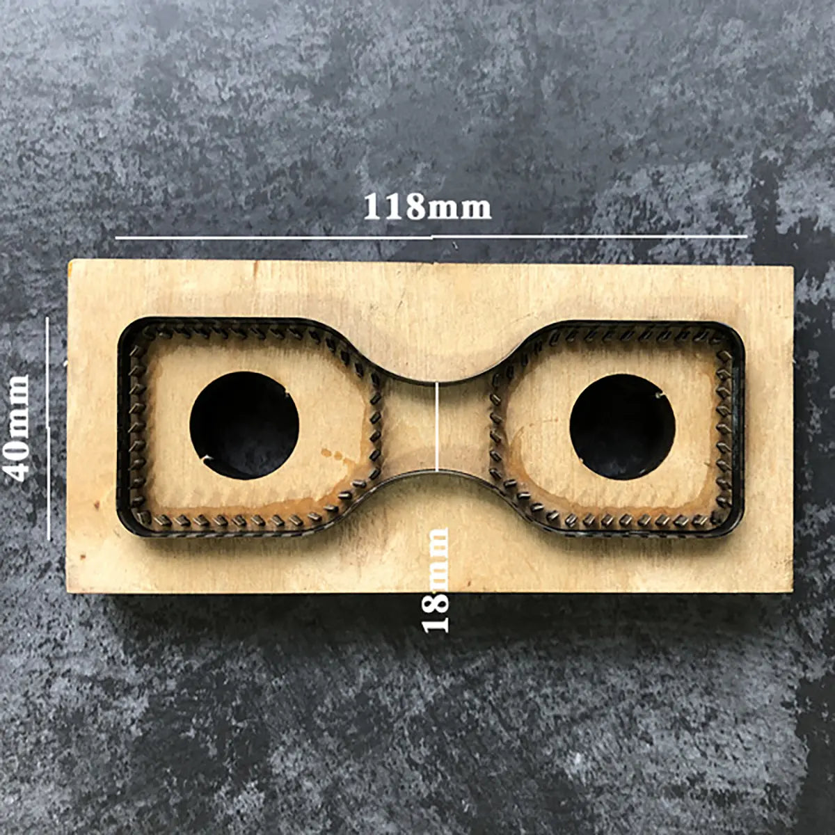 Leather Strap End Cutting Dies, Large and Small.