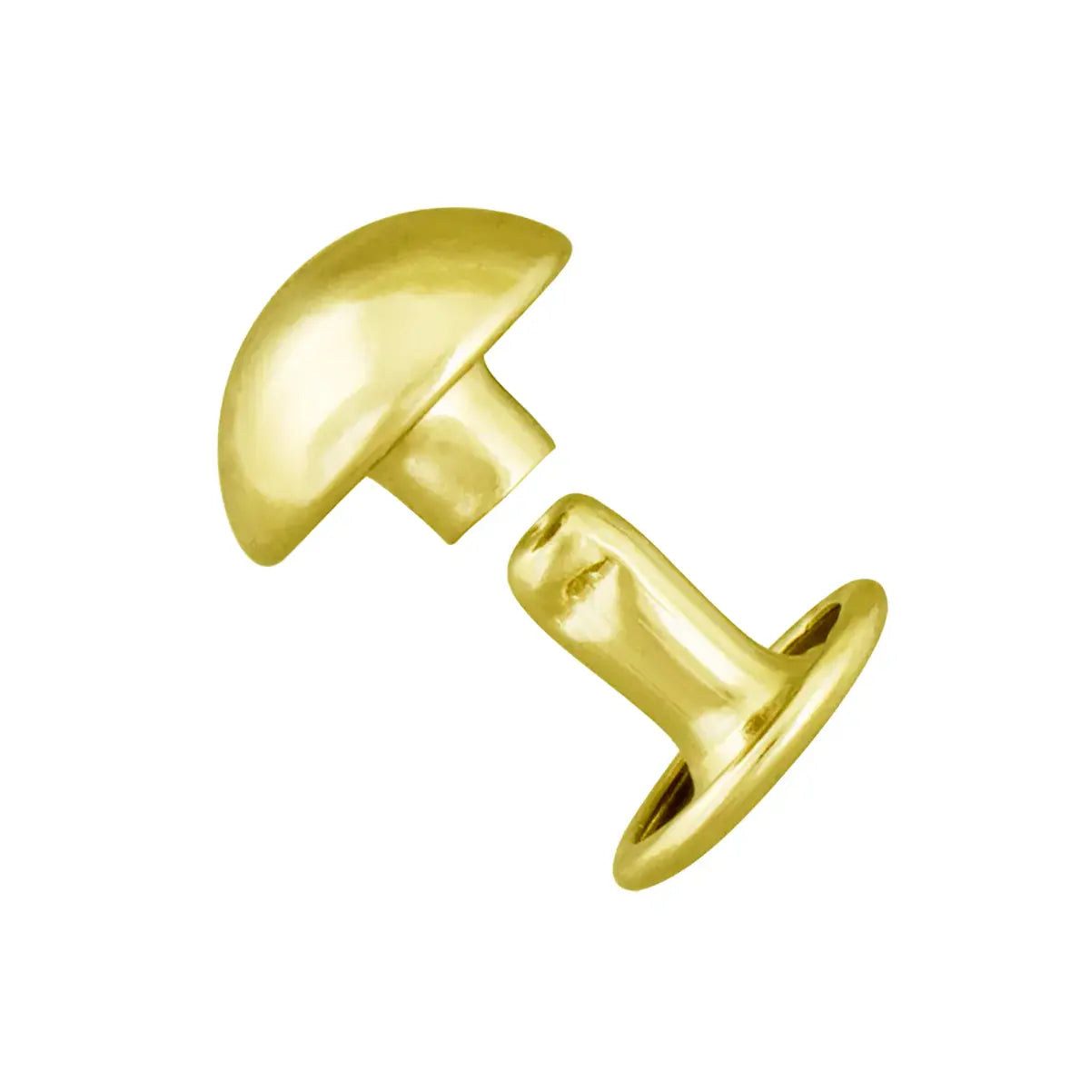 Domed Rivets 100 Pack, Brass 10mm.