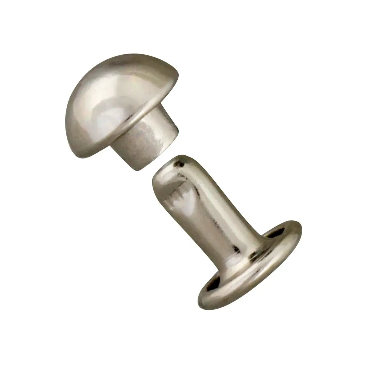 Domed Rivets 100 Pack, Nickel 7mm.