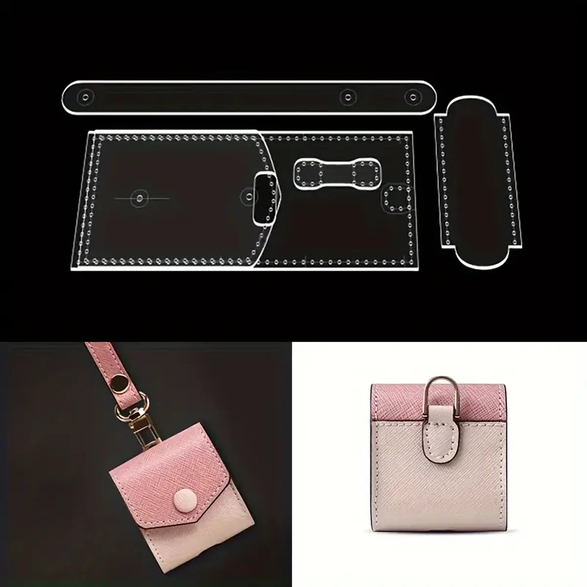 Mini Earphone Bag Acrylic Template.