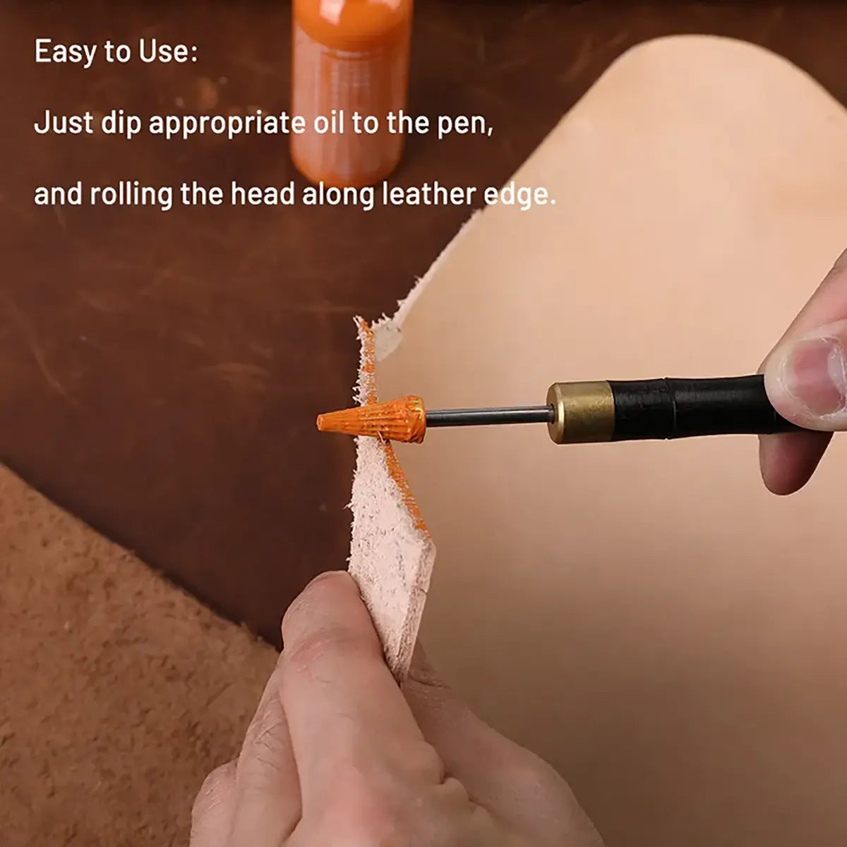 Ebony Handle Oil Dye Roller