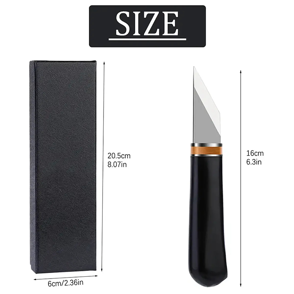 Ebony Handle English Leather Skiving Knife.