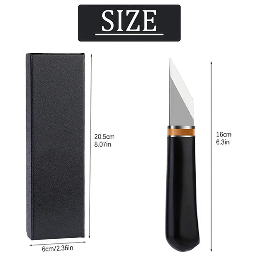 Ebony Handle English Leather Skiving Knife.