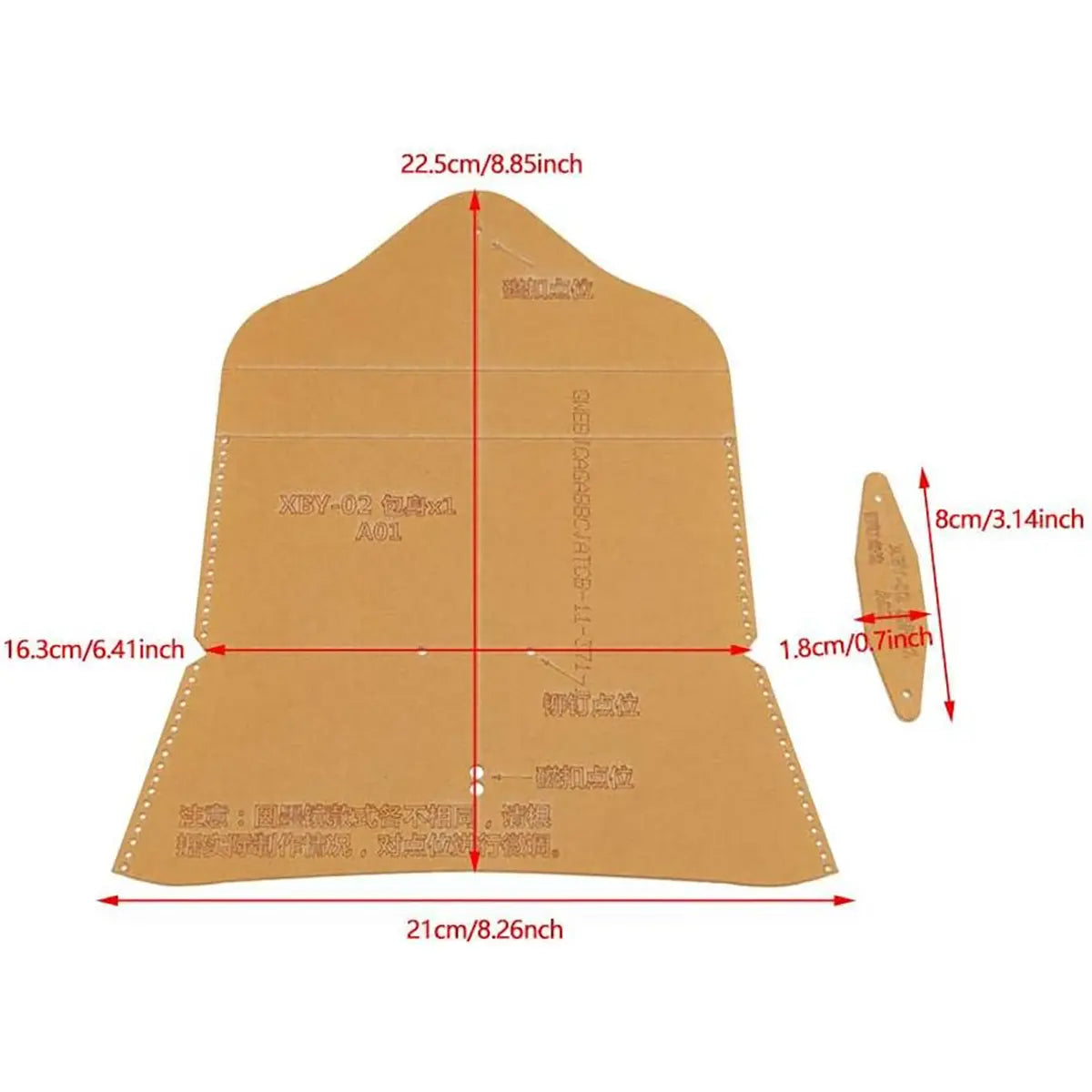 Leather Eyeglass Case Acrylic Template.