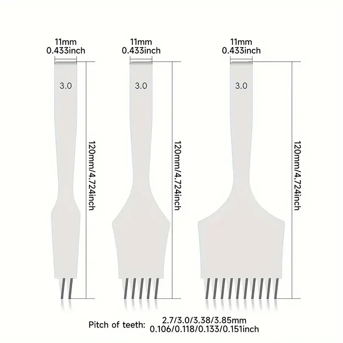 French Pricking Iron Sets 4 Sizes