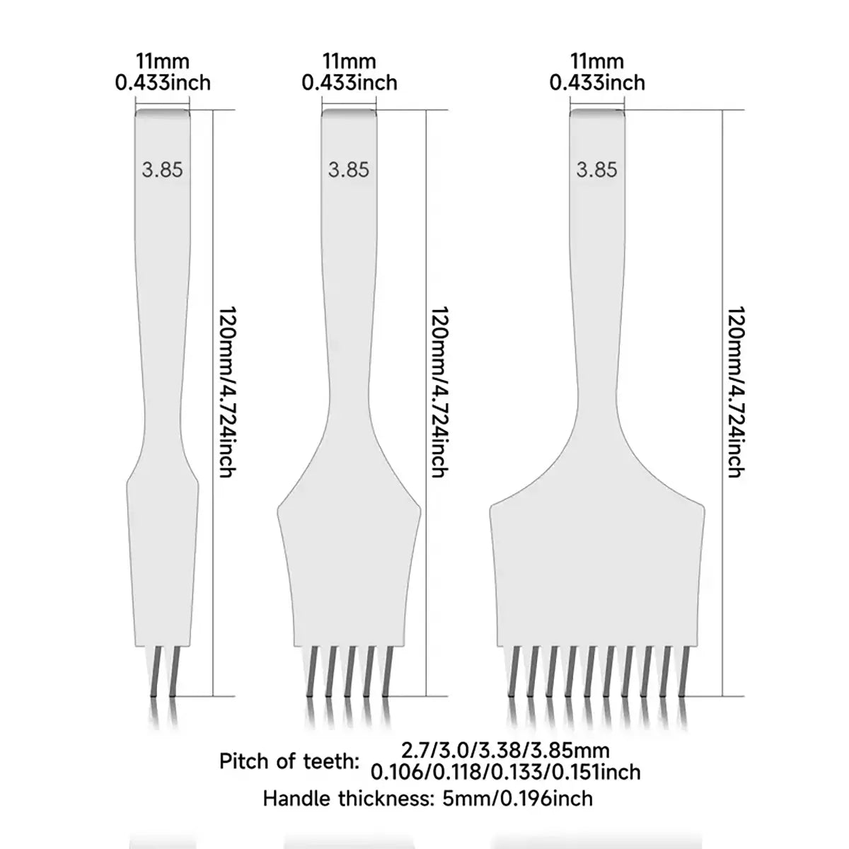 French Pricking Iron Sets 4 Sizes