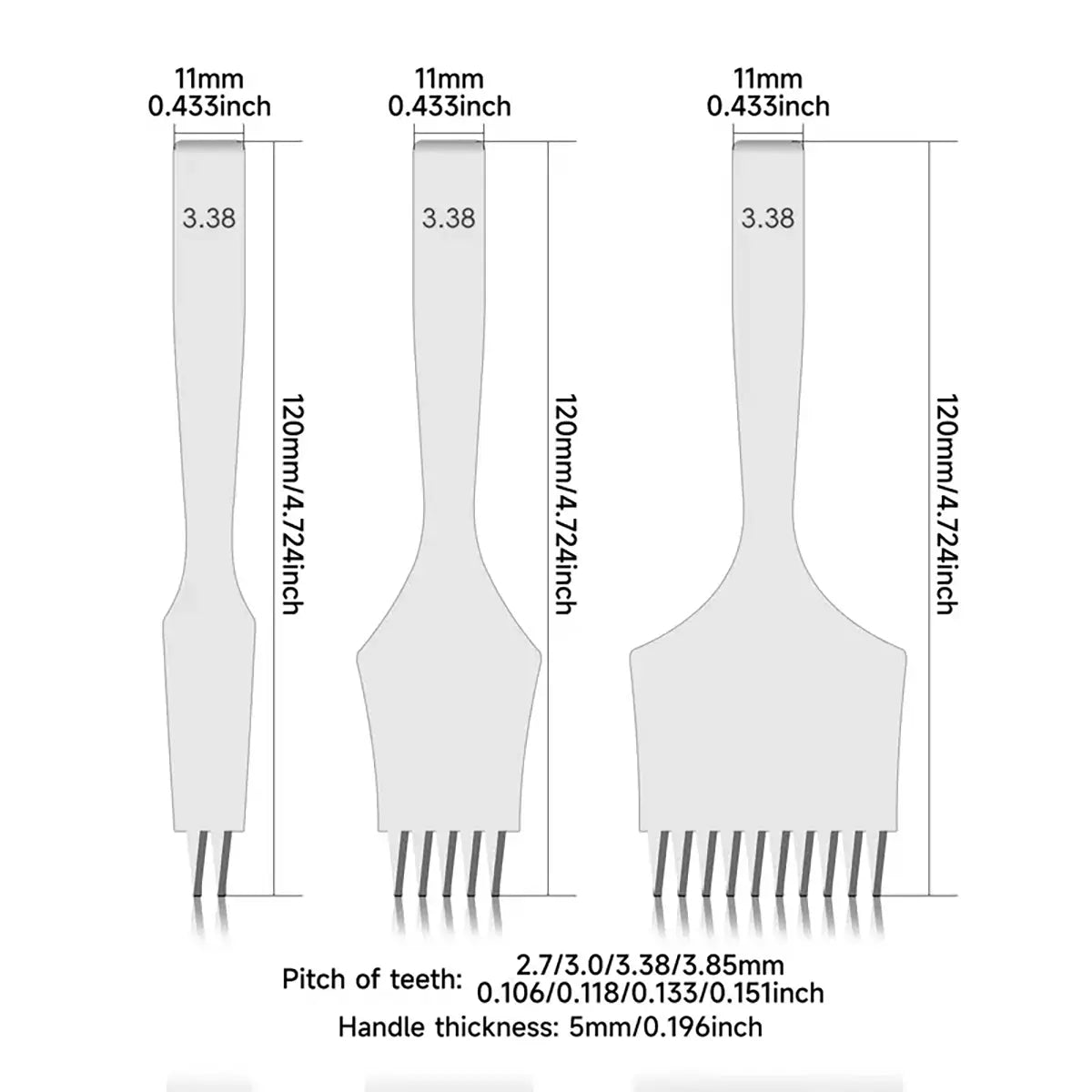 French Pricking Iron Sets 4 Sizes