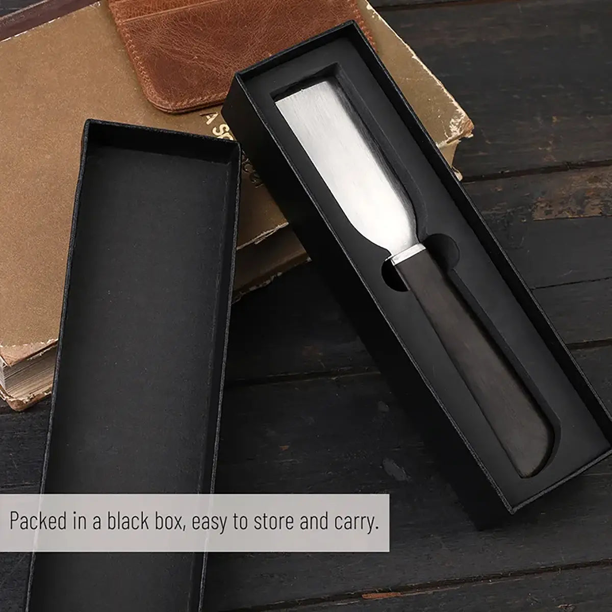 Ebony Handle French Leather Skiving Knife V3.