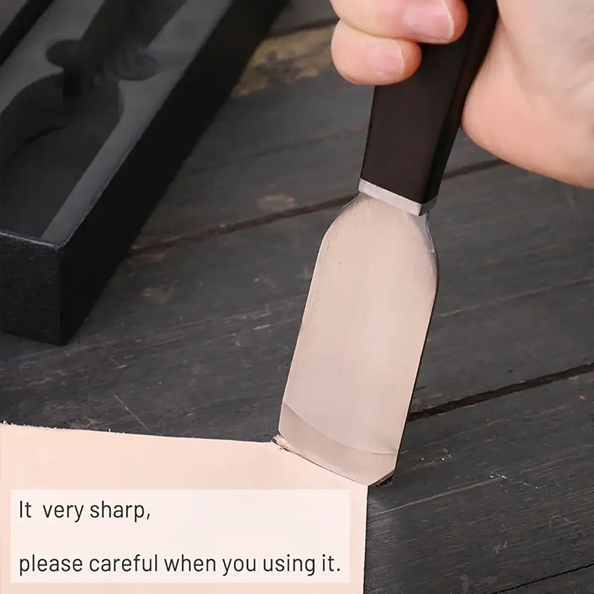 Ebony Handle French Leather Skiving Knife V3.