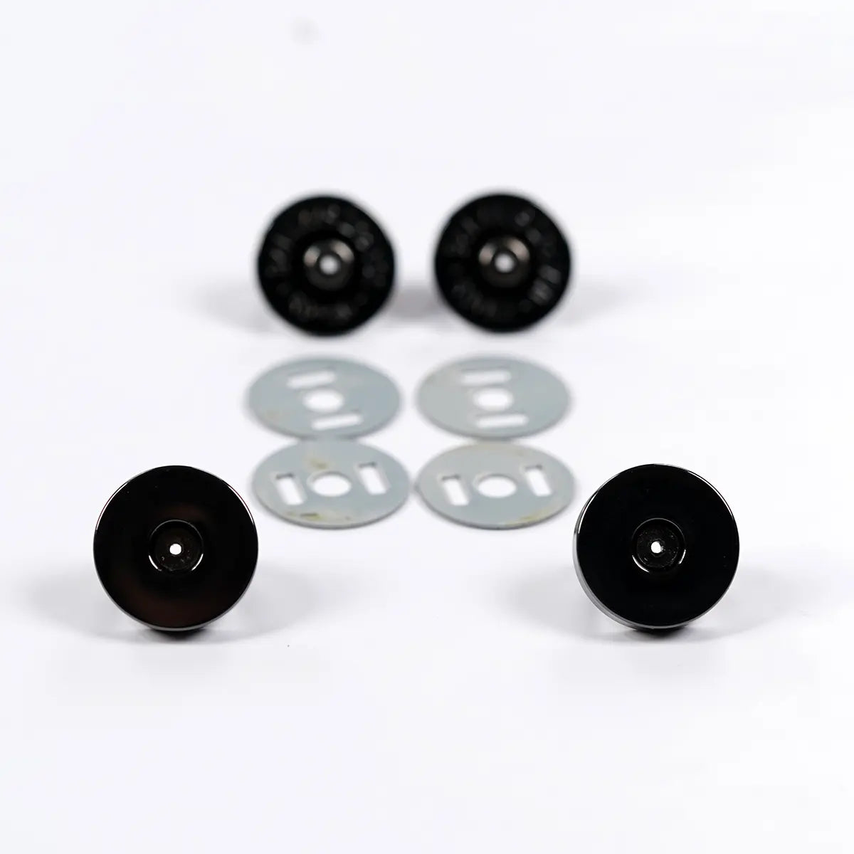 19mm Round Magnetic Snap, 2 Pack - Gunmetal.