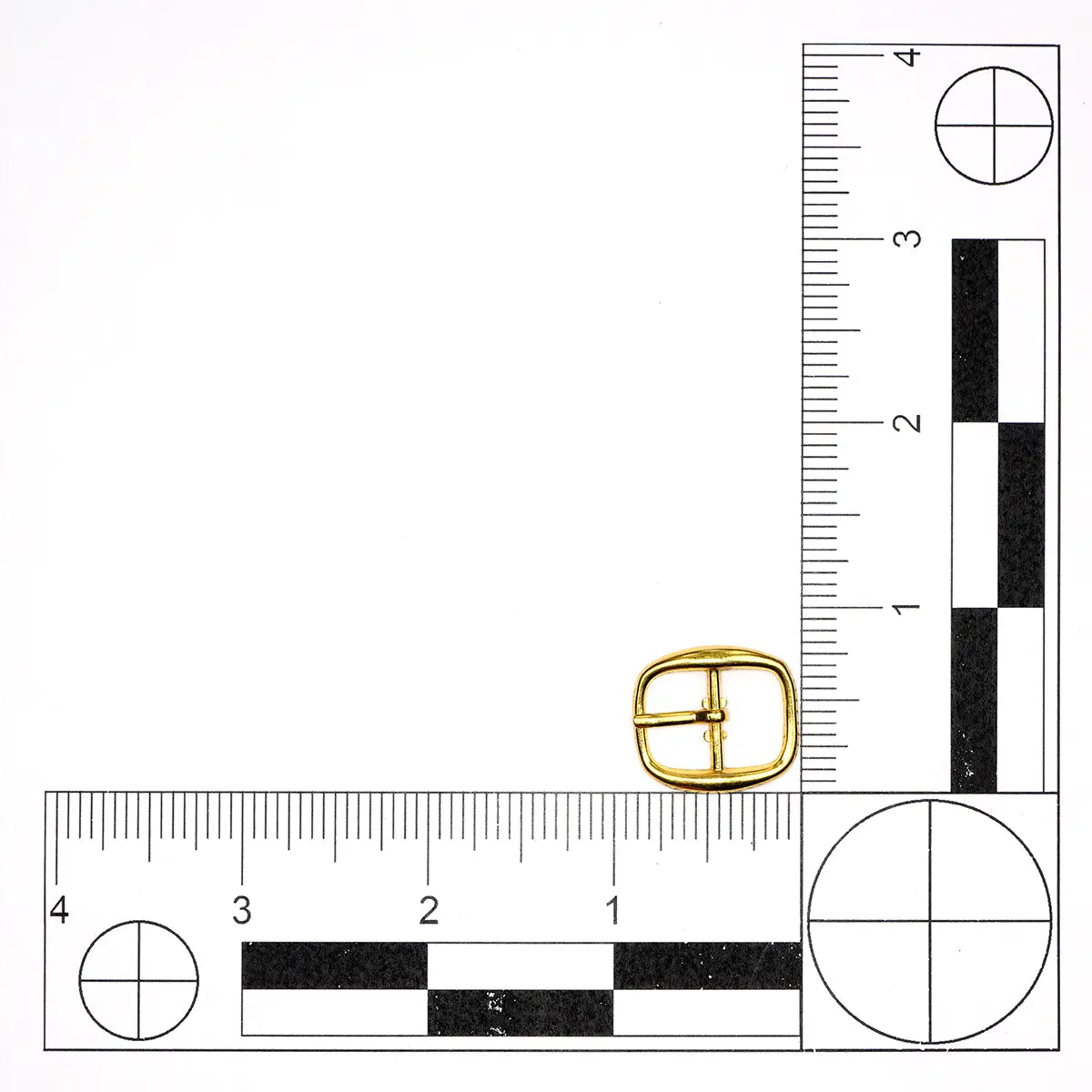 Gold Center Bar Buckle, 1/2 Inch.