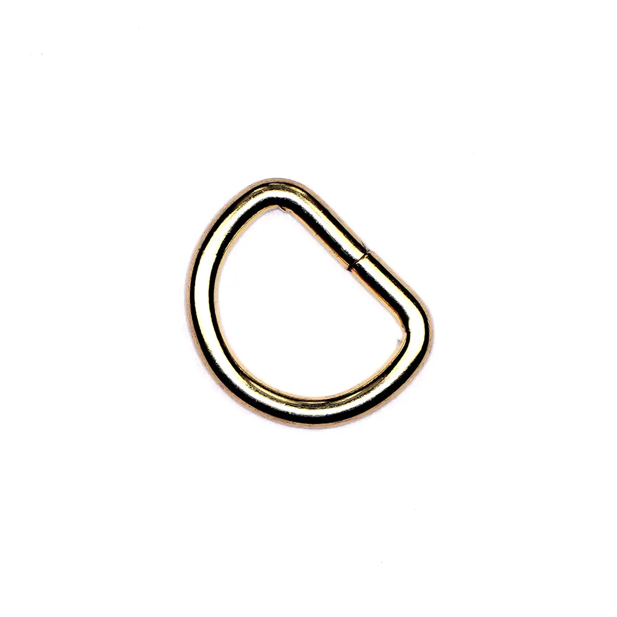 Brass Steel Split D-Ring, 5/8 Inch.