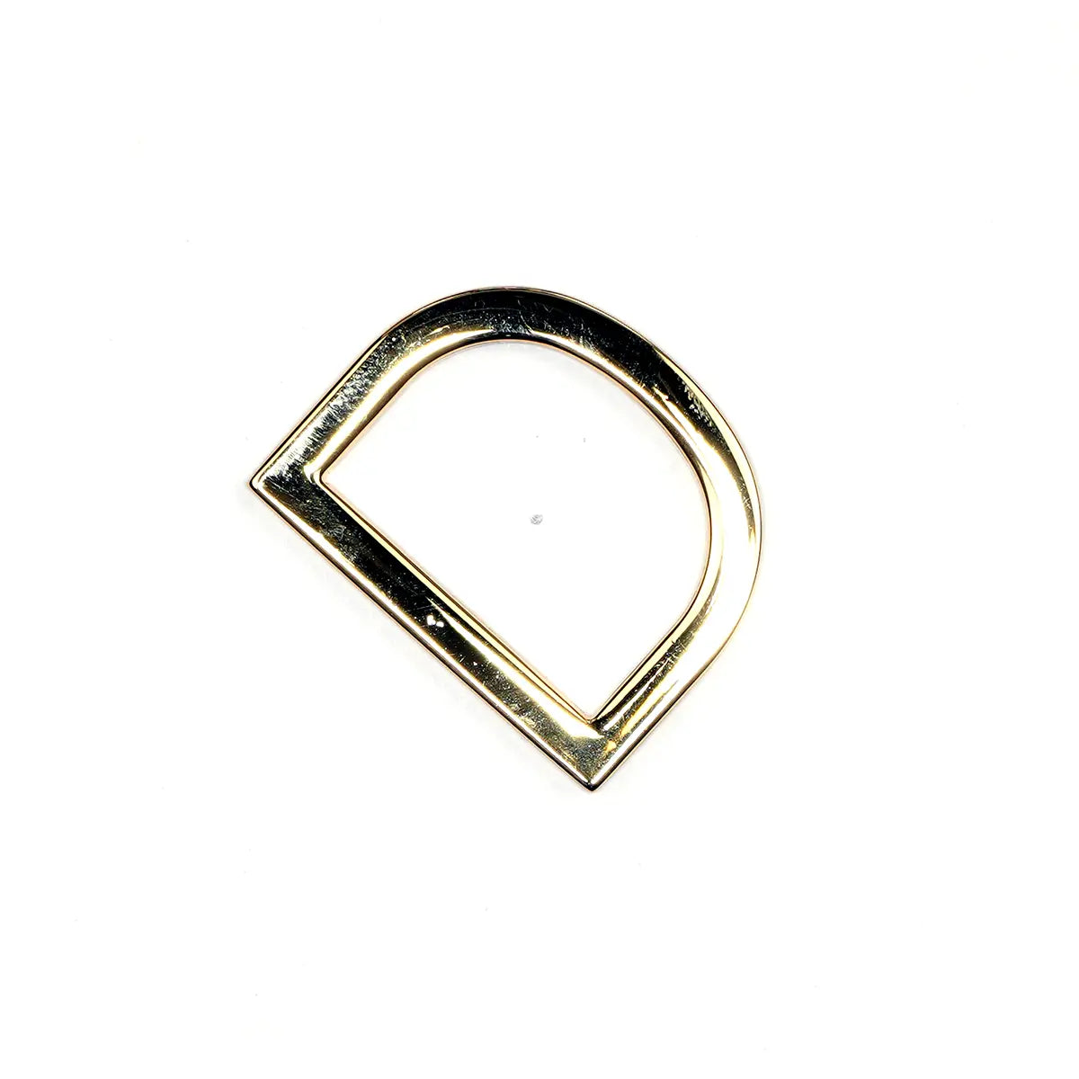 Gold Flat Cast D-Ring Zinc Alloy, 1 Inch.