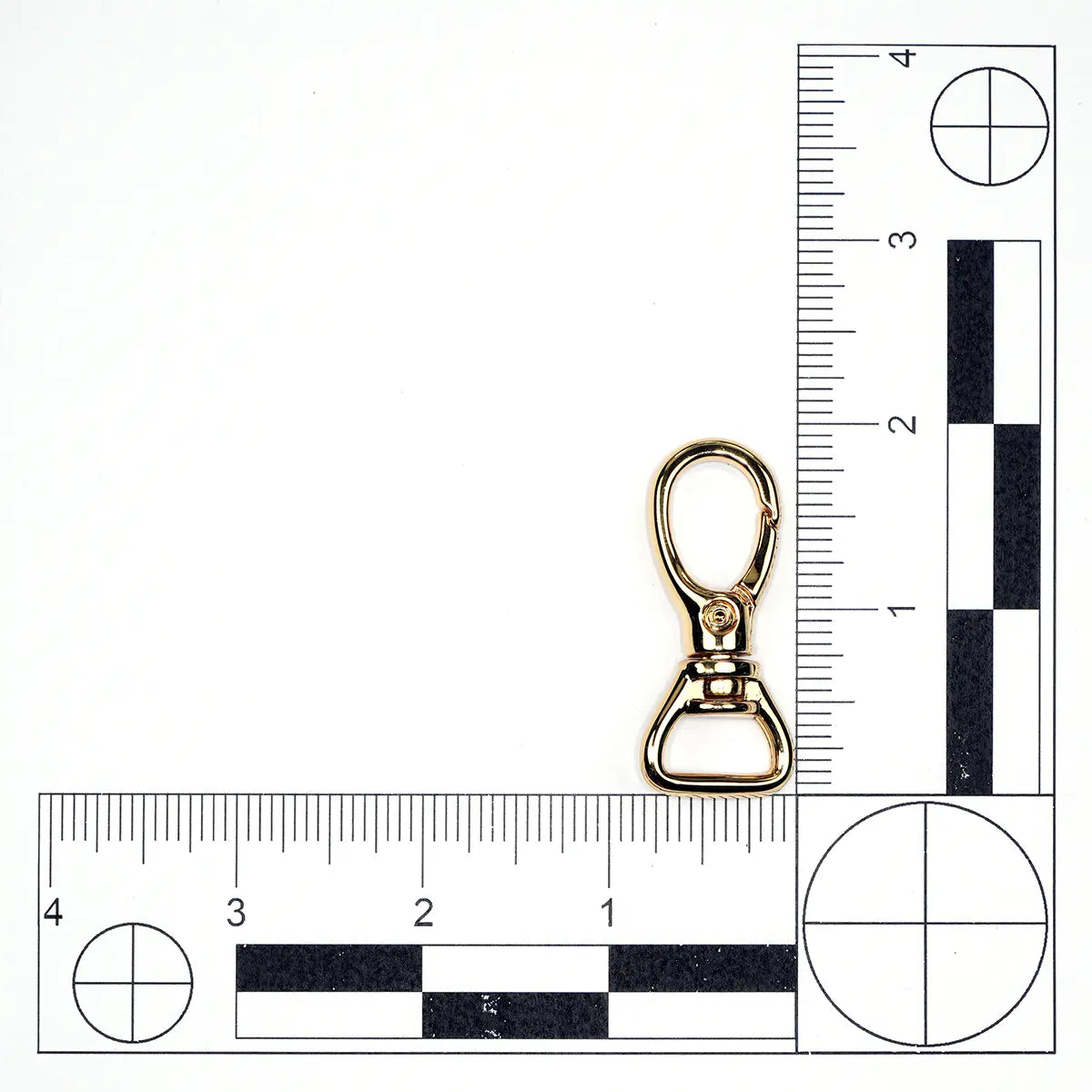 Gold Oval Lever Swivel Snap 5/8 Inch