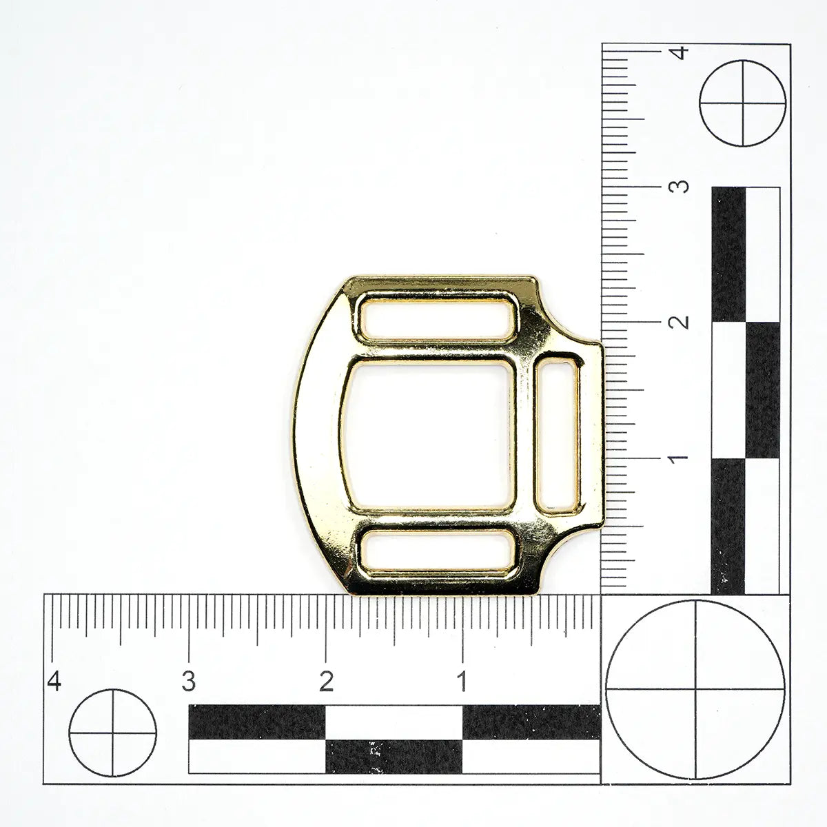 Gold Three Sided Halter Ring, 1 Inch.