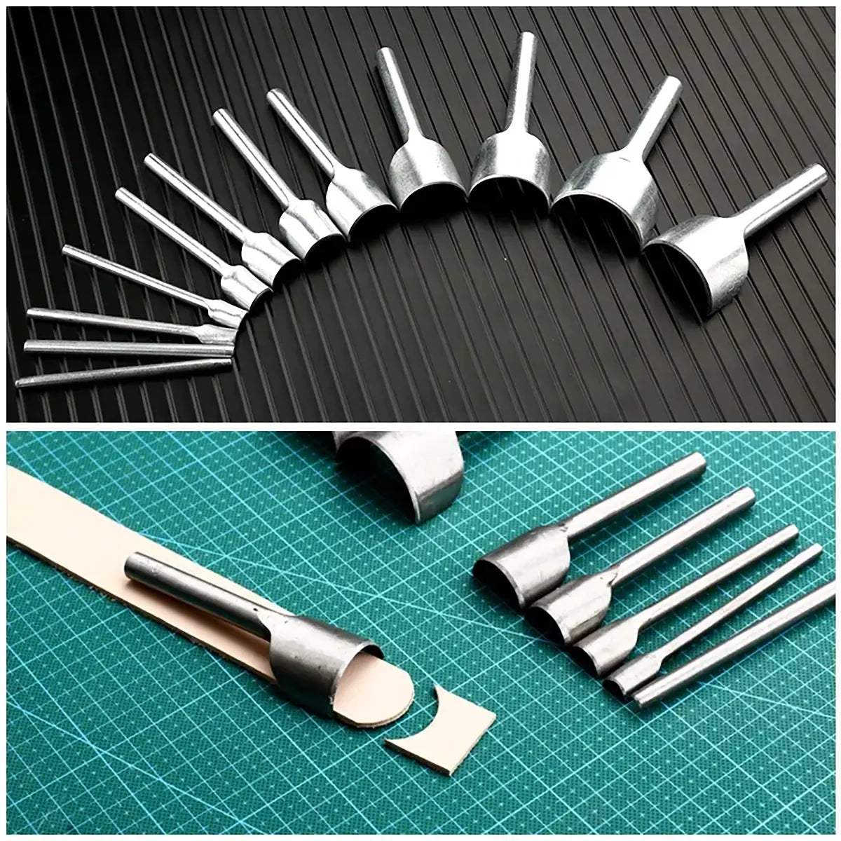 Half Circle Leather Punch 12 Piece Set.