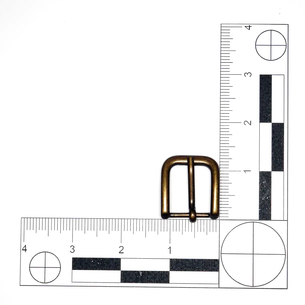 Antique Brass Heel Bar Buckle 3/4 Inch for leather straps and small accessories.