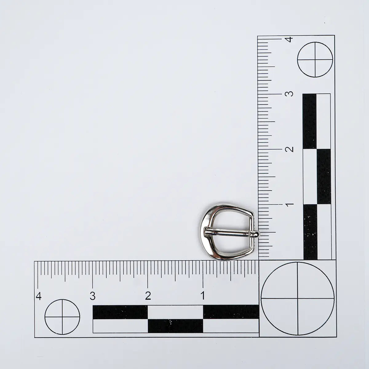 Nickel Heel Bar Buckle Measuring 5-8 Inch.