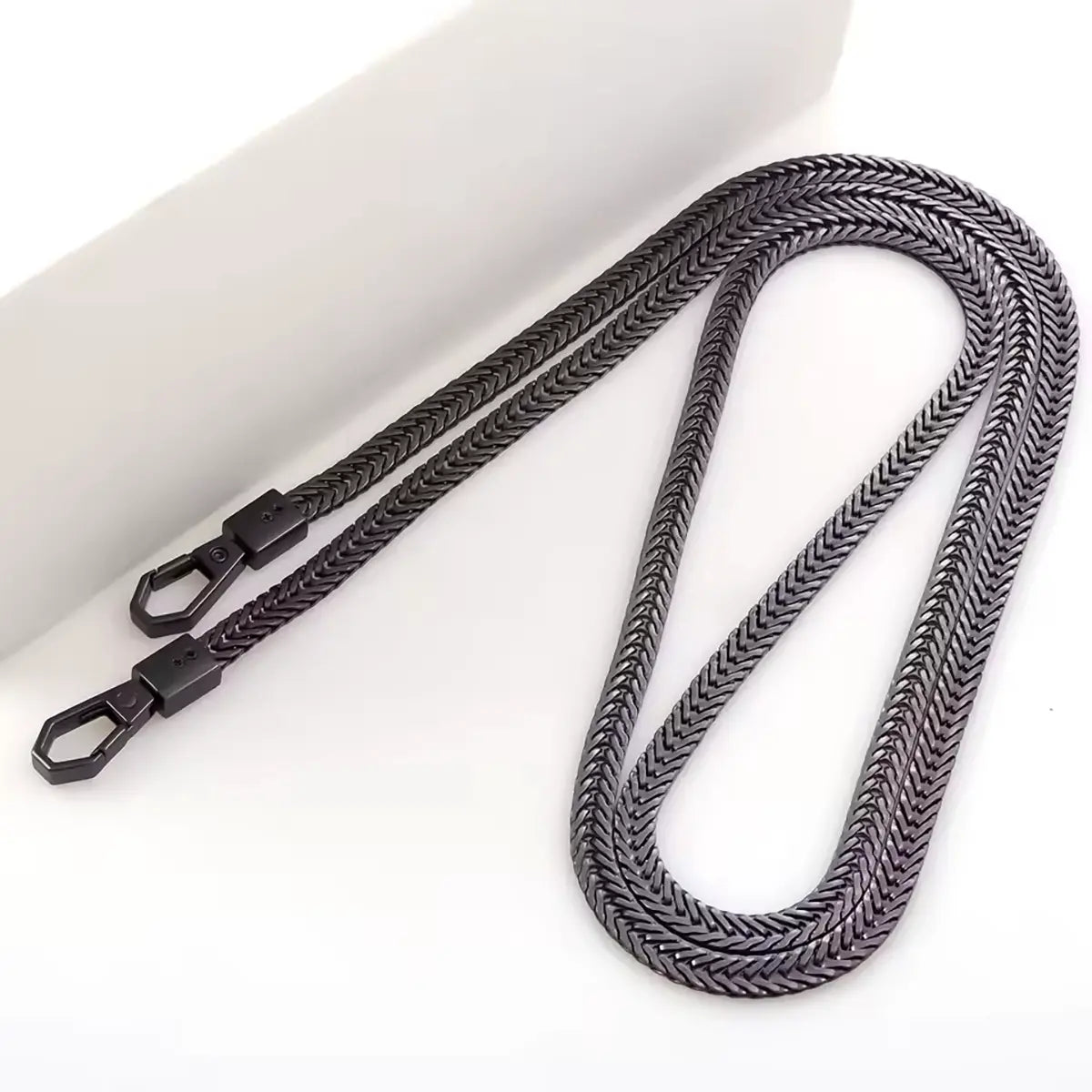 Black Purse Bag Snake Chains, 120cm.