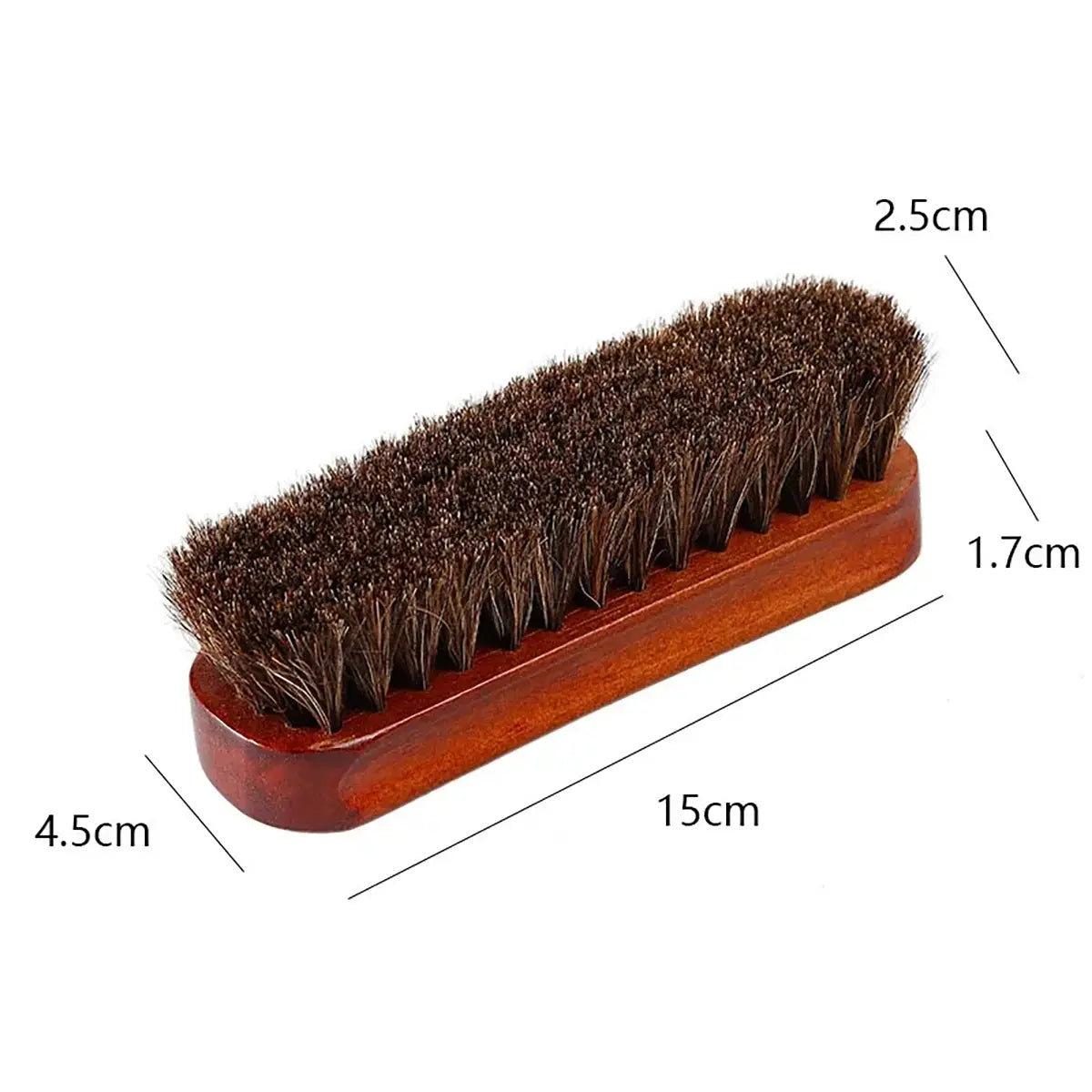 Horse Hair Shoe Brush for Leather and Shoe Care.