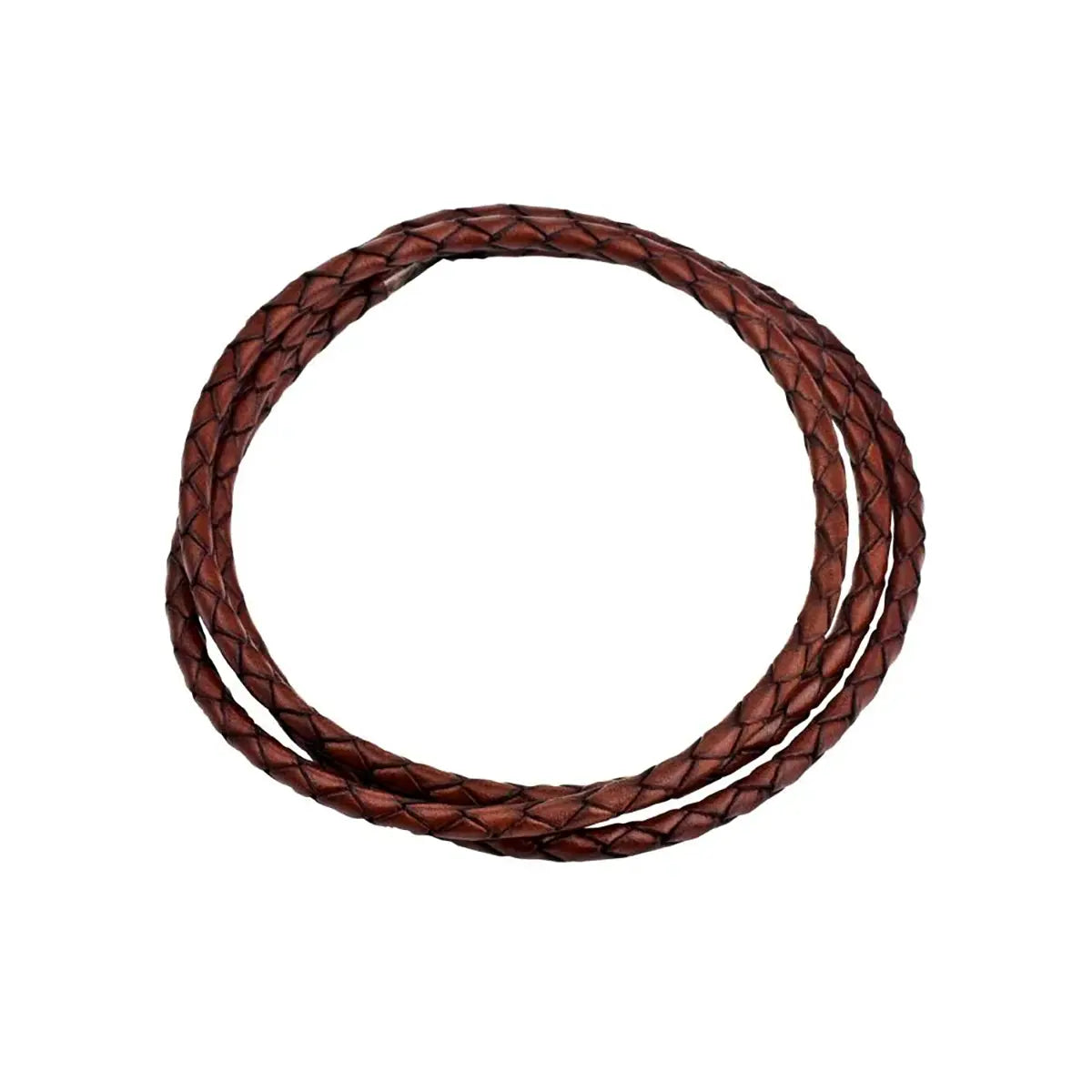 Tan Braided Leather Cords 36 Inch.