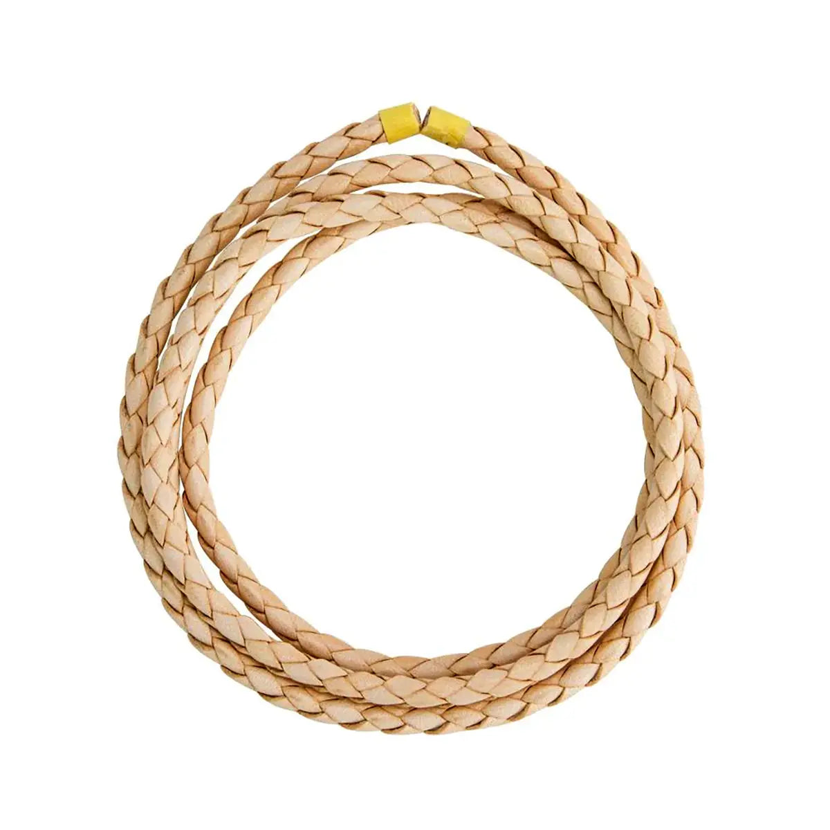 Natural Braided Leather Cord 4mm x 36in