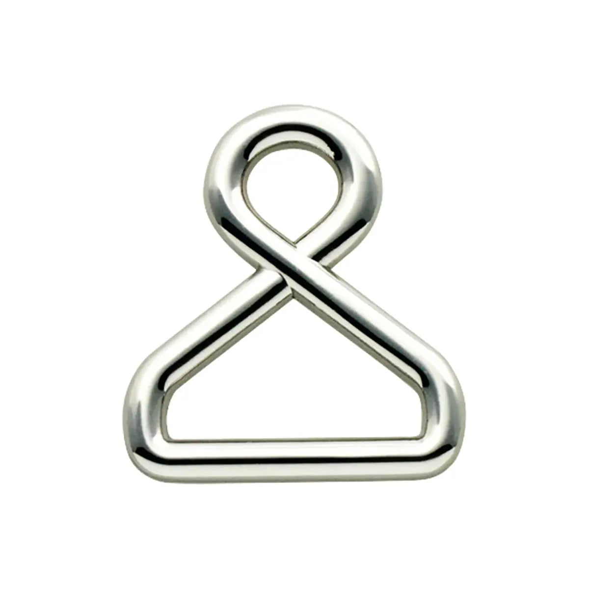 Nickel Twist Strap Loops - 1 Inch.