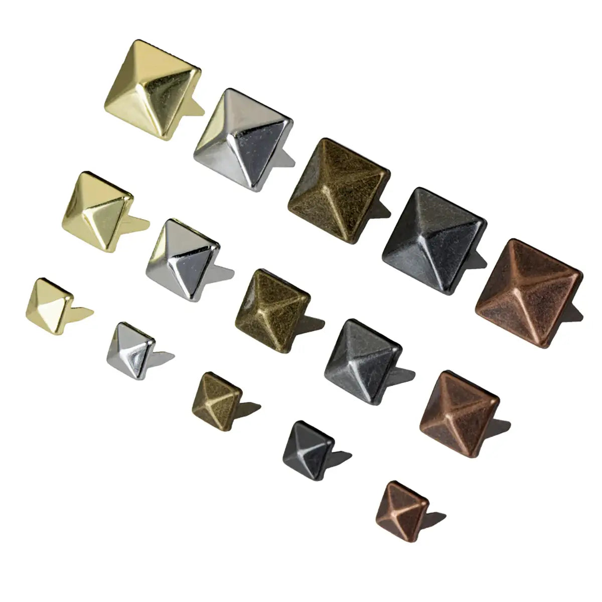Nickel Plated Pyramid Spots 100 Pack.