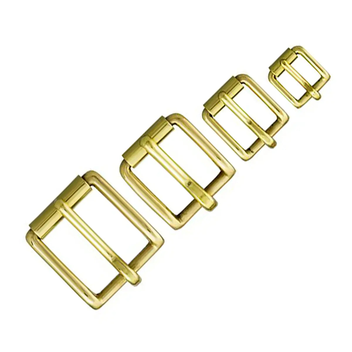 Solid Brass Roller Buckles.