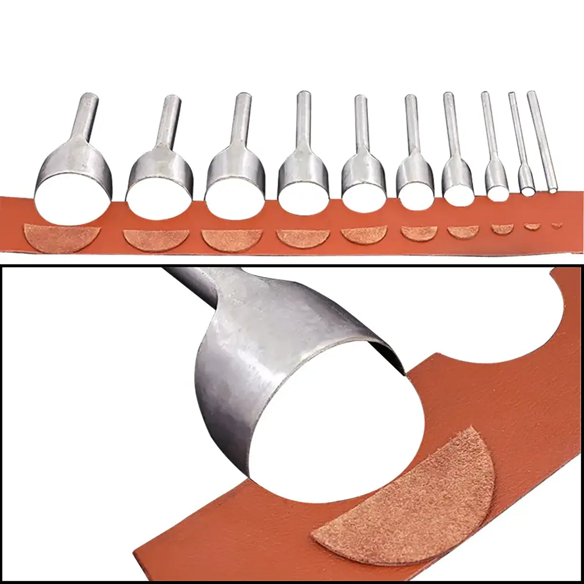 Half Round Leather Punch Set for your Leatherworking Tool Chest.