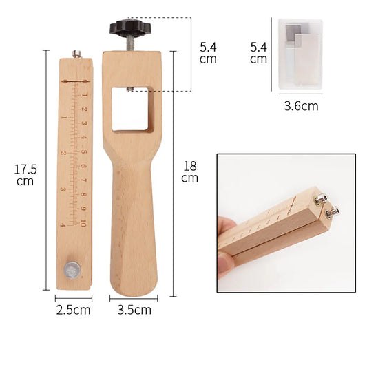 Beechwood Adjustable Leather Strap Cutter.
