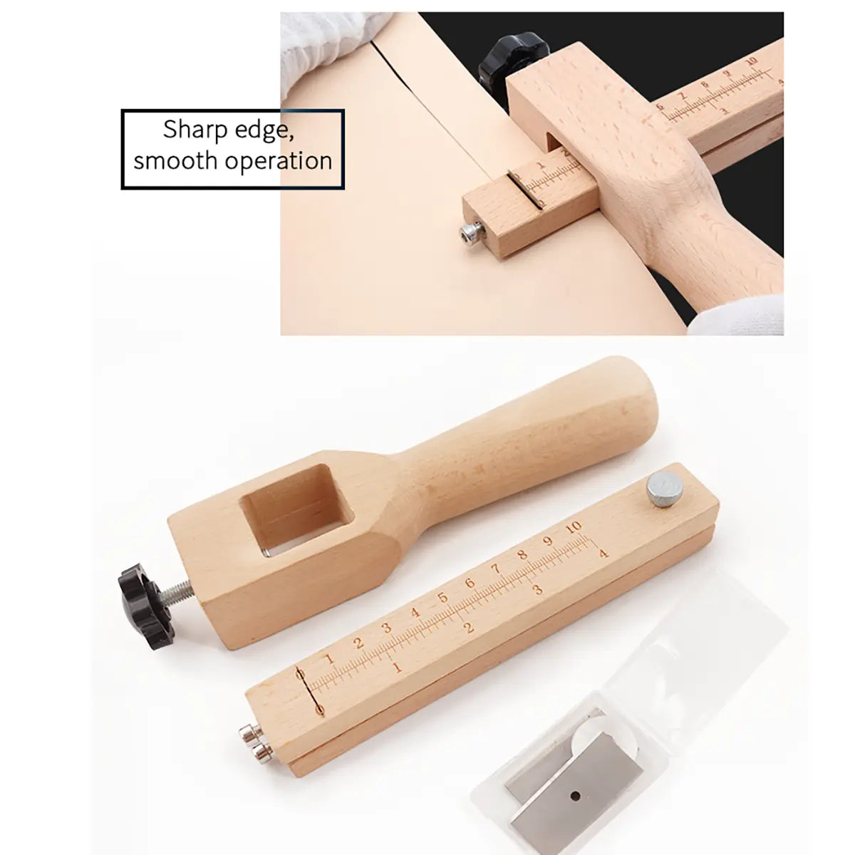 Beechwood Adjustable Leather Strap Cutter.