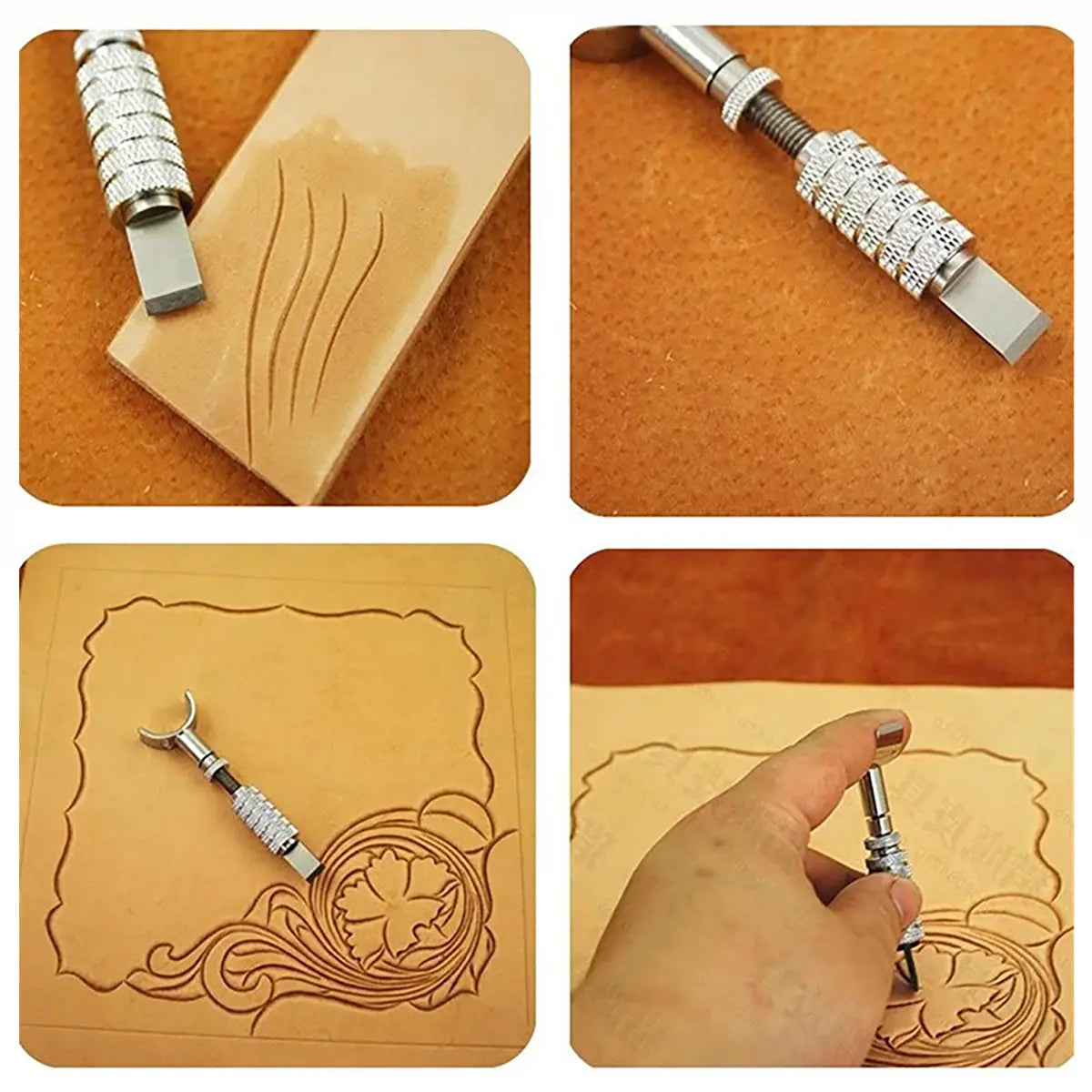 Adjustable Chrome Swivel Knife for Leather Carving.