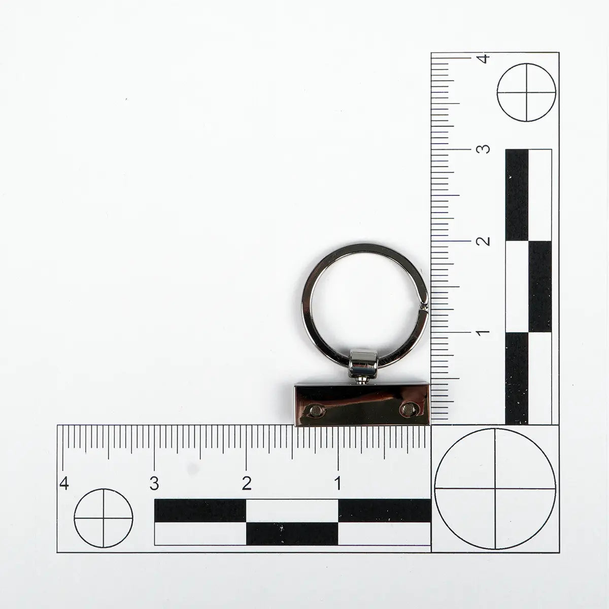 Nickel Keychain Strap Holder 1 1/2 Inch